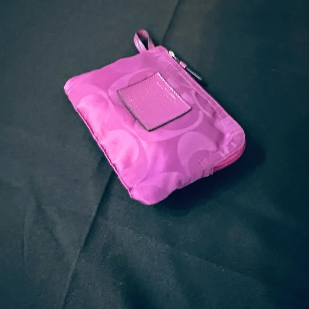Coach Vibrant Purple Logo Pouch